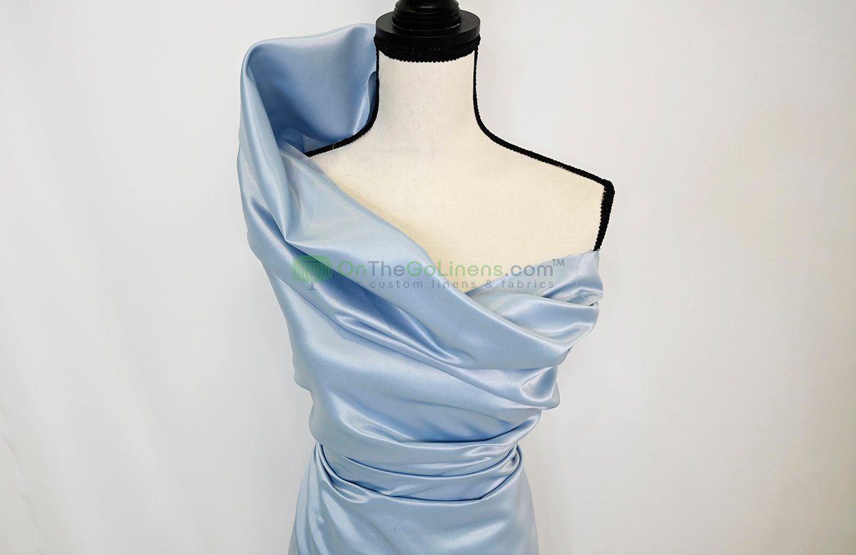 Lamour Satin Fabric by the Yard & Bolt | 100% Polyester Semi Dull Heavy Satin Fabric | 60" Wide | Multiple Colors |