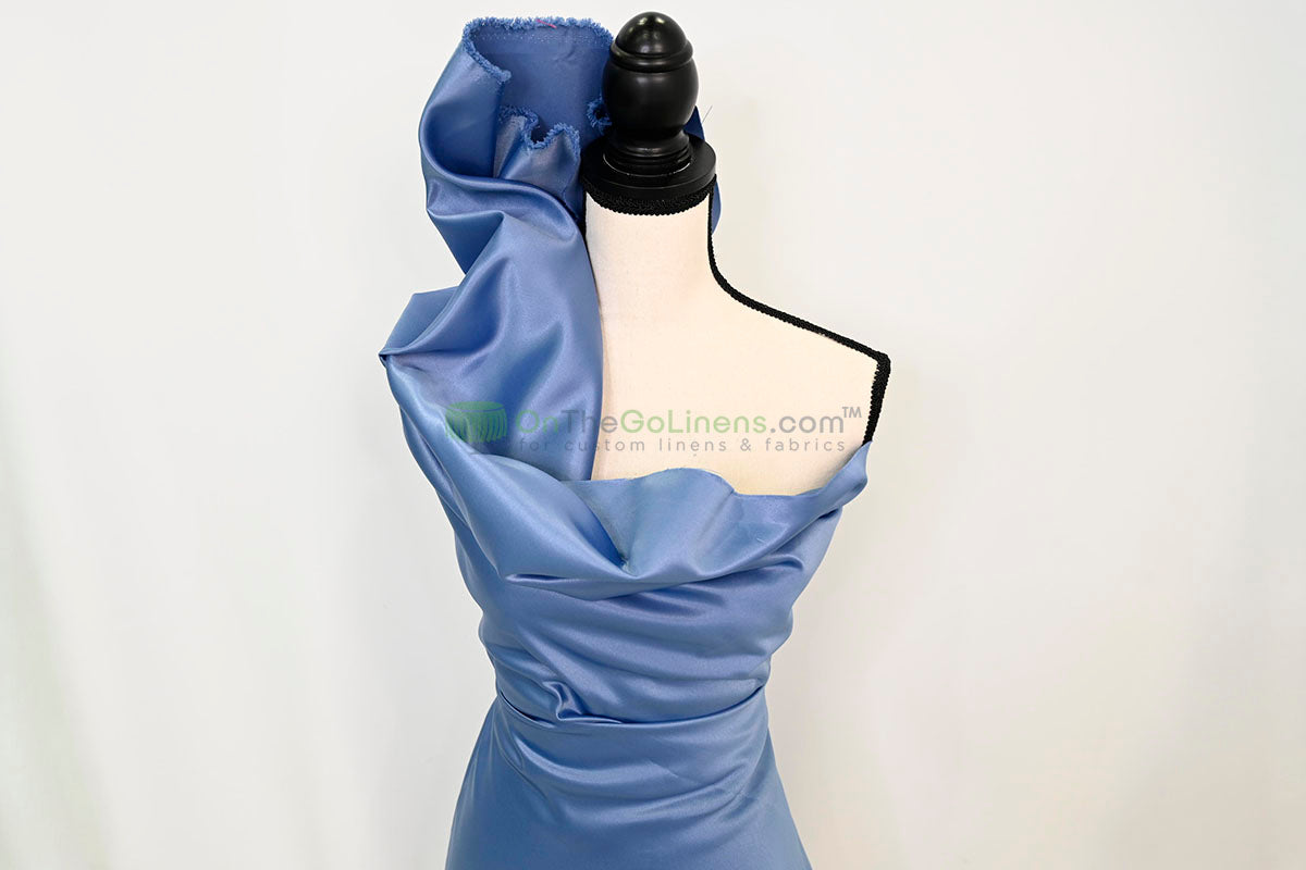 Lamour Satin Fabric by the Yard & Bolt | 100% Polyester Semi Dull Heavy Satin Fabric | 60" Wide | Multiple Colors |