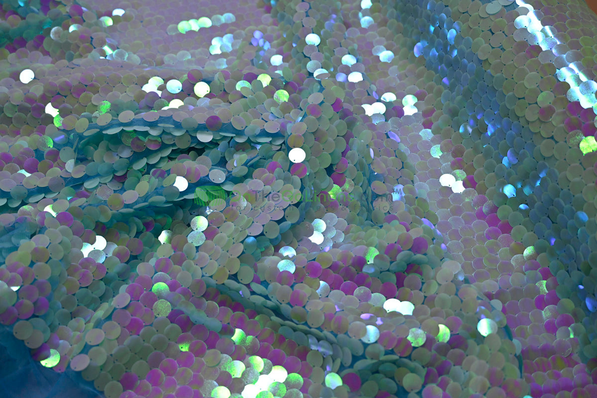 Payette Sequins Table Linens | Paillette Fish Scale Sequins Tablecloths | Multiple Colors |