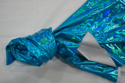 Metallic Hologram Foil Spandex Fabric by the Yard | Hologram Spandex Lame Fabric | 60" Wide |