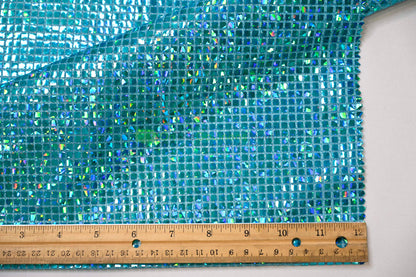 Holographic Mini Square Sequins Fabric | 54” Wide | Lightweight Sparkle for Costumes & Dancewear