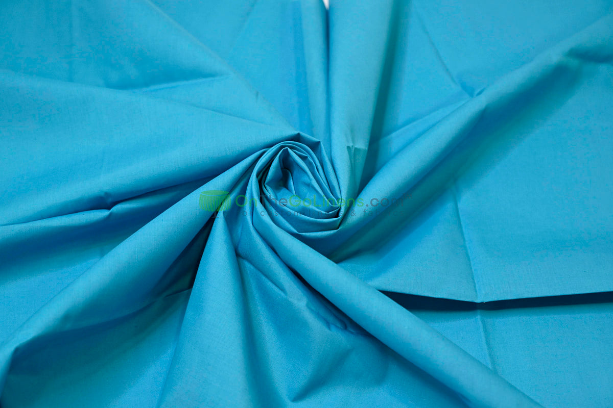 Woven Poly Cotton Broadcloth Fabric by the Yard | Polycotton Fabric | Multiple Colors | 60" Wide | 80/20 Blend |