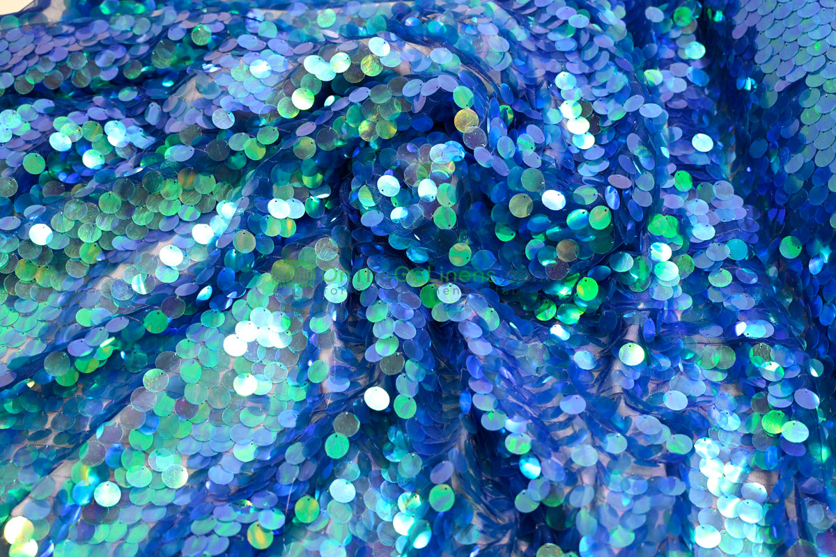 Payette Sequins Table Linens | Paillette Fish Scale Sequins Tablecloths | Multiple Colors |