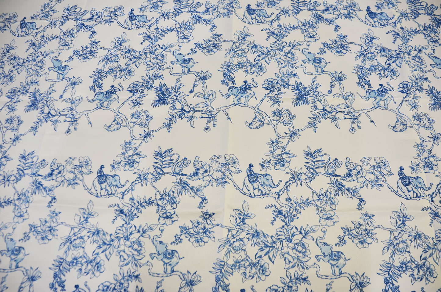 Ben Toile Satin Print Event Drapery Panels | French Style Toile Satin Print Curtains | 100% Polyester Washable |