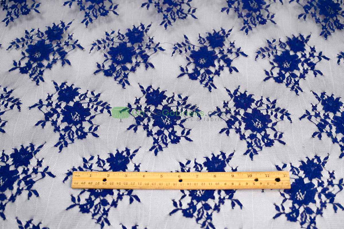 Chantilly Lace Fabric | Elegant Floral Lace | Lightweight & Sheer | Ideal for Bridal & Evening Wear