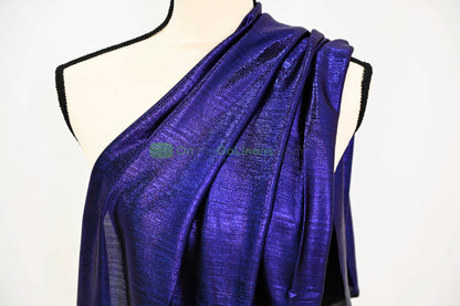 Metallic Stretch Slinky Fabric by the Yard | 58” Wide | 2 Way Stretch | Multiple Colors