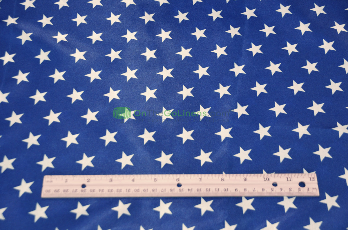 American Star Satin | American Flag in Red, Navy, and Blue Satin | Sold by the Yard x 60" Wide | Charmeuse Satin American Flag Print
