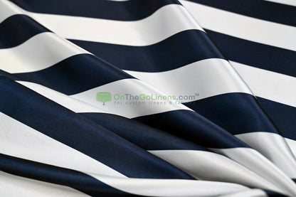 2" Stripe Charmeuse Satin Print Table Runners