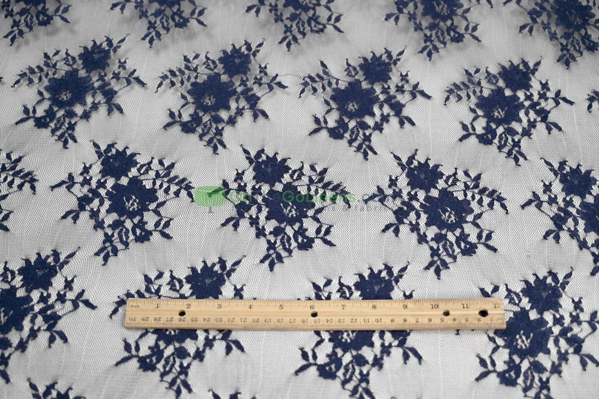 Chantilly Lace Fabric | Elegant Floral Lace | Lightweight & Sheer | Ideal for Bridal & Evening Wear