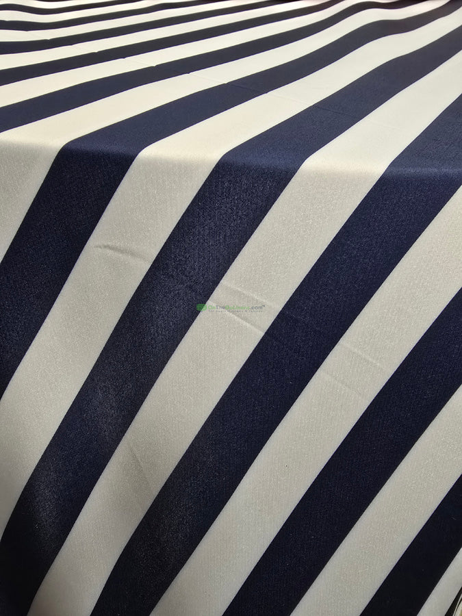 1" Stripe Lamour Satin Print | Event Drapery Custom Manufactured | Four Colors Available |