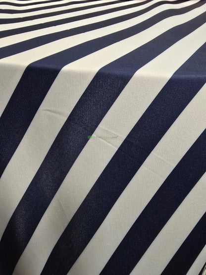 1" Stripe Lamour Satin Print | Event Drapery Custom Manufactured | Four Colors Available |