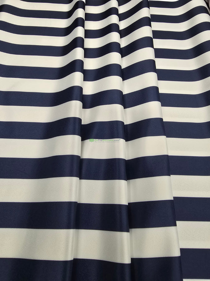 1" Stripe Lamour Satin Print | Event Drapery Custom Manufactured | Four Colors Available |