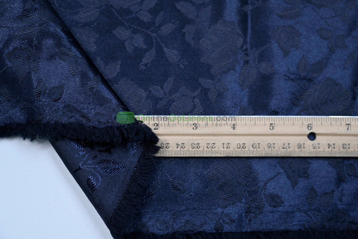 Floral Jacquard Satin Fabric by the Yard | Isabella Floral Jacquard | 60 Wide | Rose Jacquard Satin Fabric |