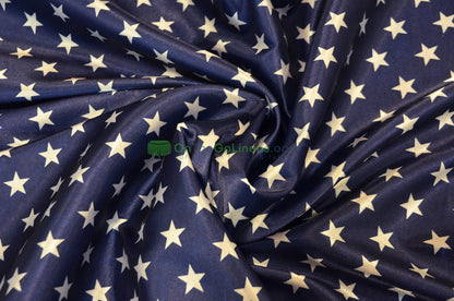 American Star Satin | American Flag in Red, Navy, and Blue Satin | Sold by the Yard x 60" Wide | Charmeuse Satin American Flag Print