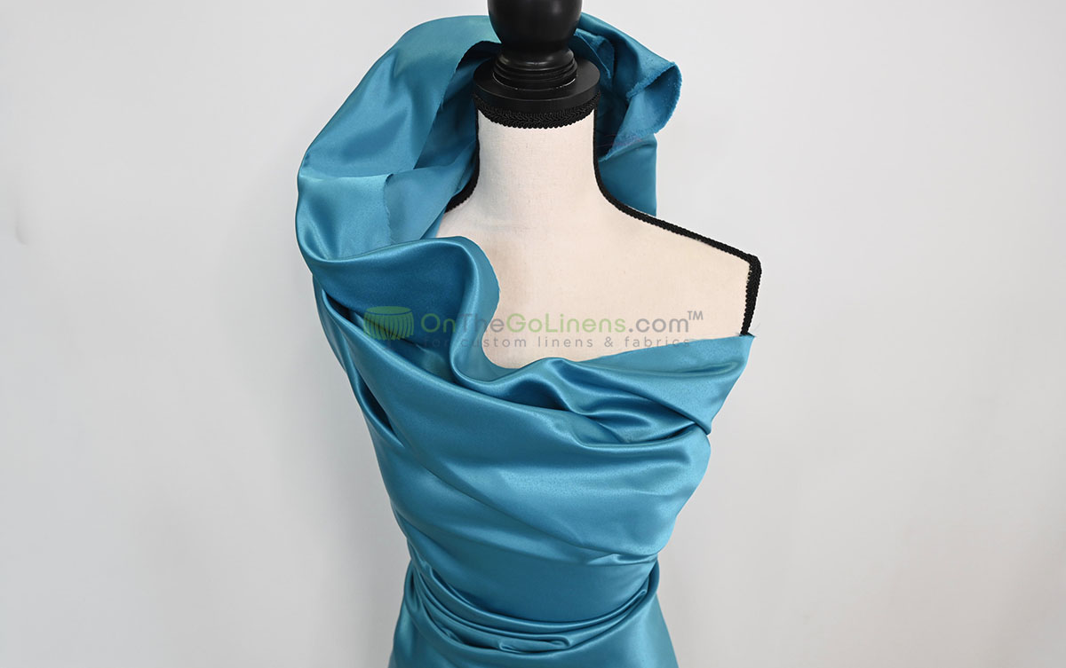 Lamour Satin Fabric by the Yard & Bolt | 100% Polyester Semi Dull Heavy Satin Fabric | 60" Wide | Multiple Colors |