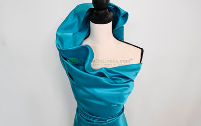 Lamour Satin Fabric by the Yard & Bolt | 100% Polyester Semi Dull Heavy Satin Fabric | 60" Wide | Multiple Colors |