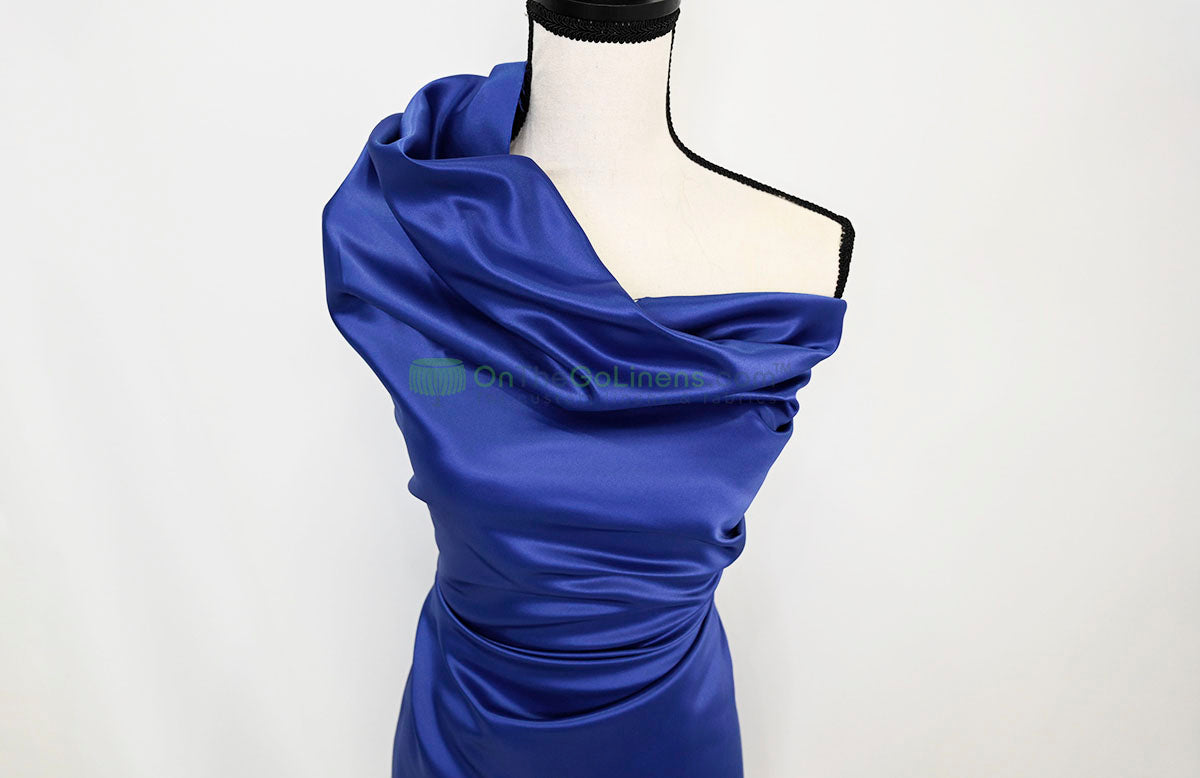 Lamour Satin Fabric by the Yard & Bolt | 100% Polyester Semi Dull Heavy Satin Fabric | 60" Wide | Multiple Colors |