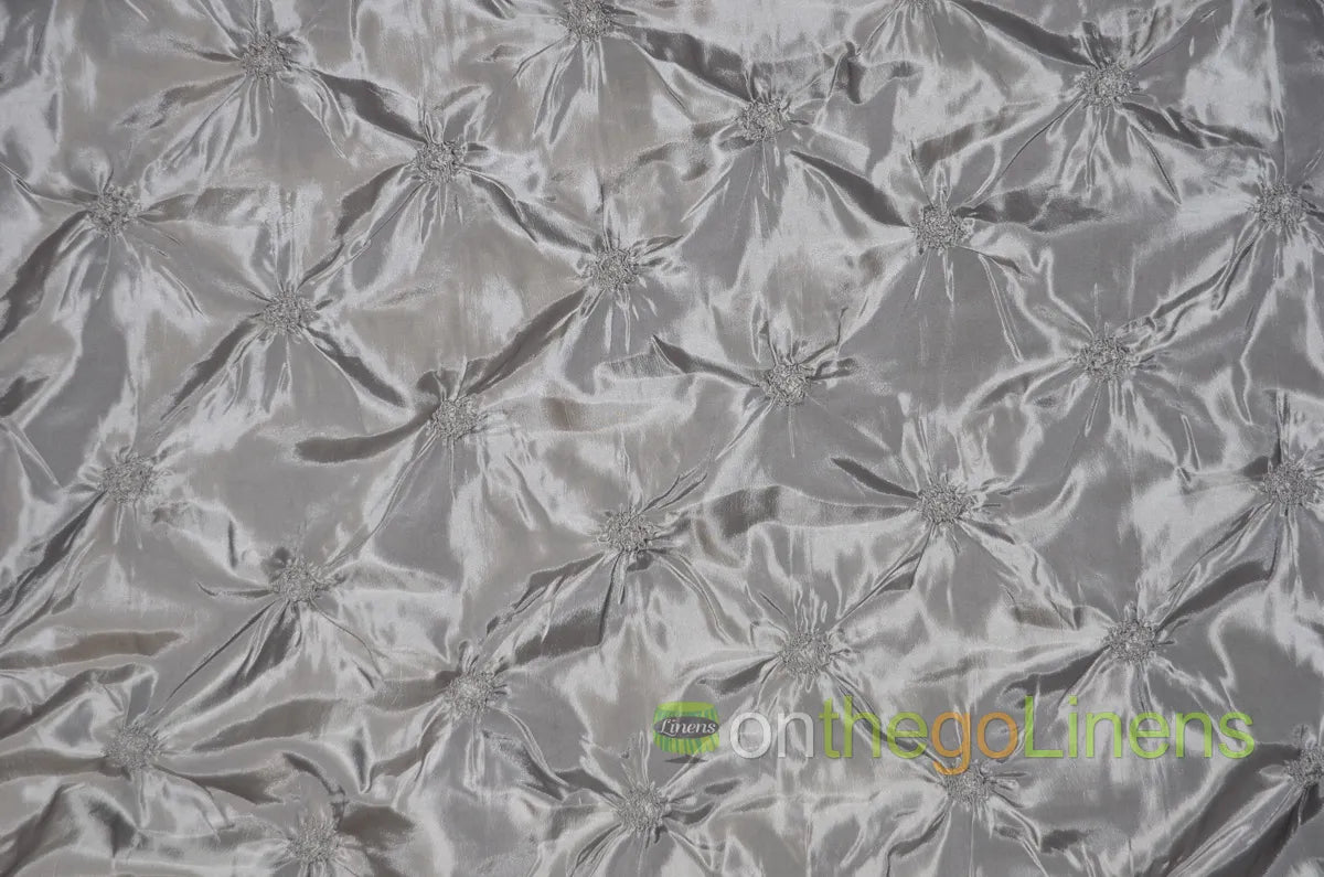 Silver Pinwheel Button Taffeta