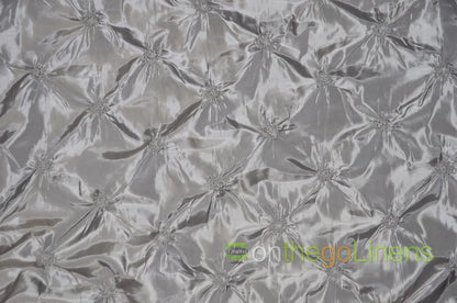 Silver Pinwheel Button Taffeta