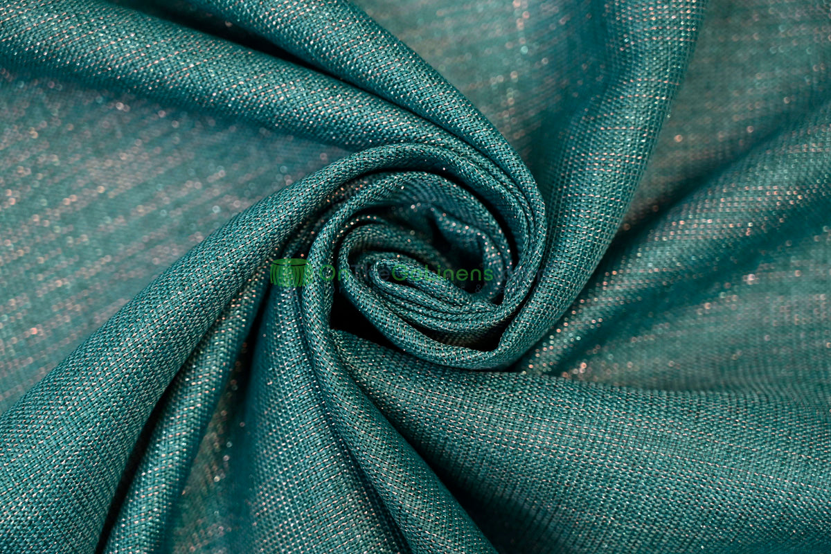 Metallic Vintage Linen Event Drapery Panels | Metallic Burlap Curtains for Events and Decor  | 100% Polyester |