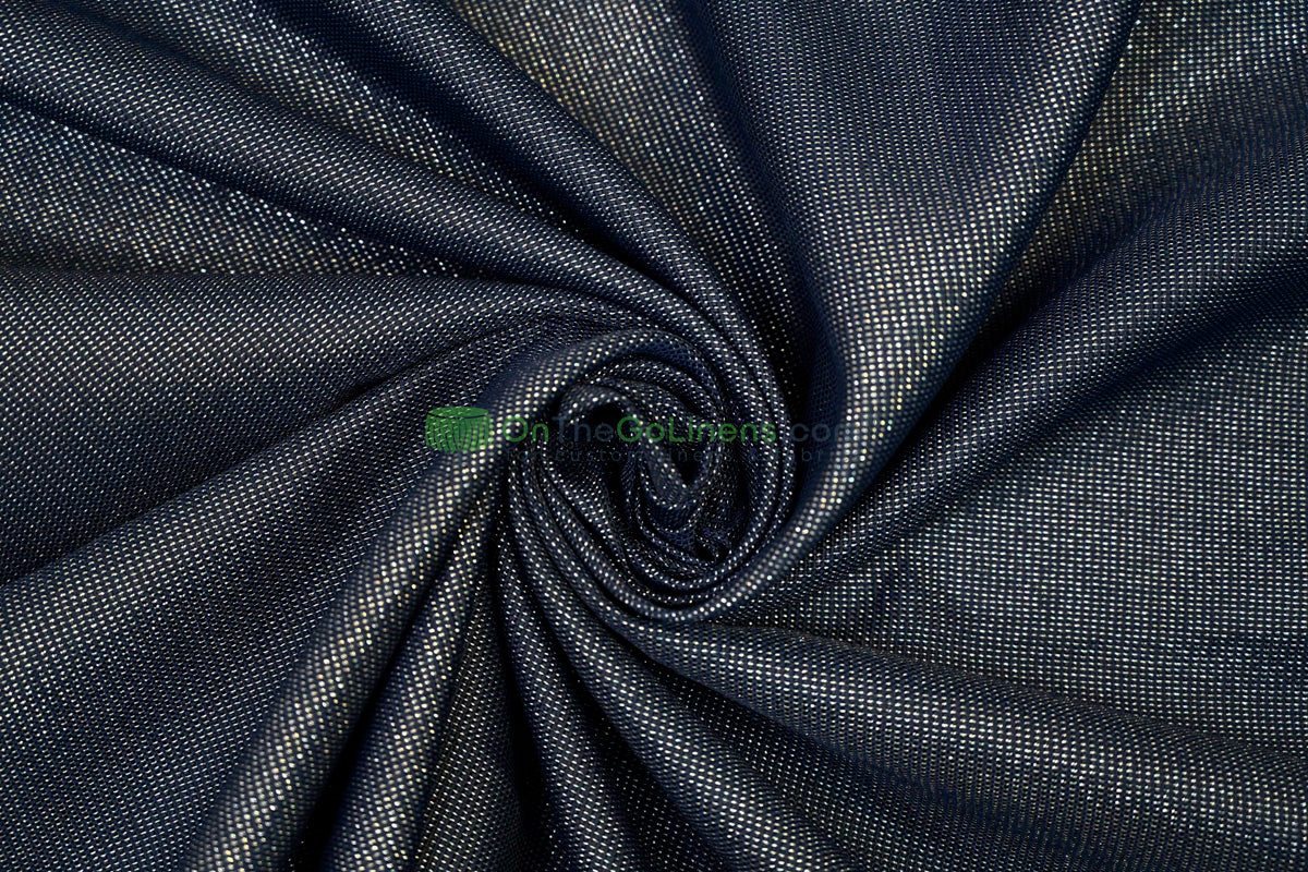Metallic Vintage Linen Fabric by the Yard | Metallic Burlap Fabric | 60" Wide | 100% Polyester |