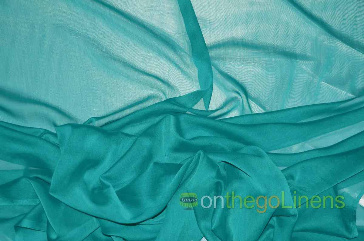 Light Teal Two Tone Chiffon
