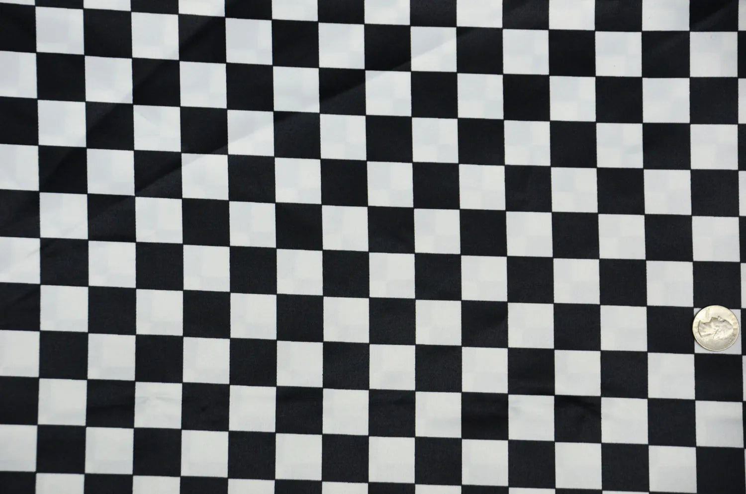  1 Inch Checkers Lamour White Black