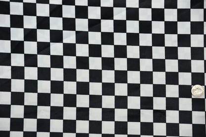  1 Inch Checkers Lamour White Black