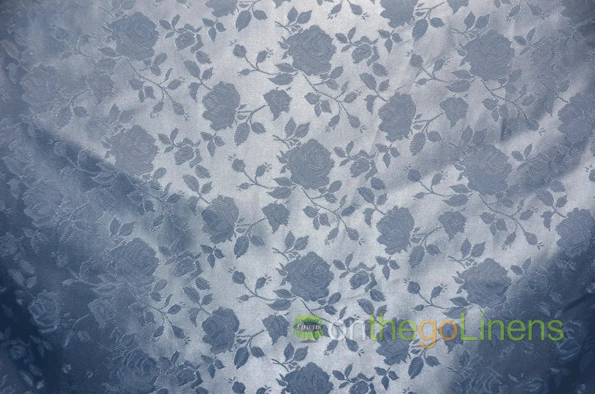 Floral Jacquard Satin Fabric by the Yard | Isabella Floral Jacquard | 60 Wide | Rose Jacquard Satin Fabric |