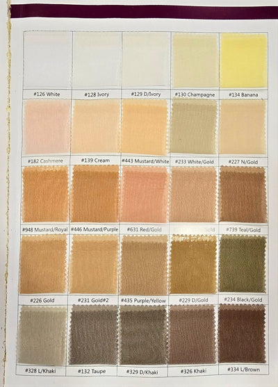 IFR Two Tone Chiffon Fabric | Cationic Chiffon | 60" Wide | Clean Edge | 100% Polyester | Inherently Fire Retardant Fabric |