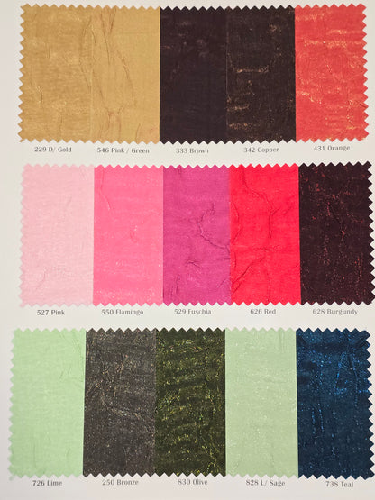 Iridescent Crush Shimmer Table Napkins & Chair Sashes | Galaxy Table Napkins & Chair Sashes | Multiple Colors |