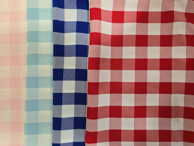 Picnic Checkered Fabric | Gingham Fabric by the Yard | 60" Wide | 100% Polyester | 1x1 |
