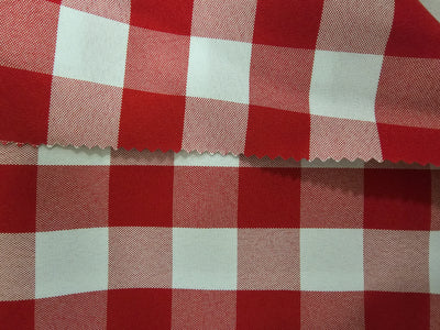 Picnic Checkered Fabric | Gingham Fabric by the Yard | 60" Wide | 100% Polyester | 1x1 |