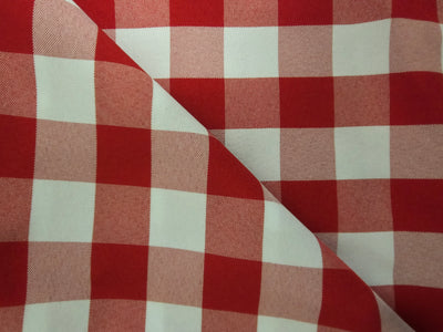 Picnic Checkered Tablecloths | Gingham Table Linens  | 100% Polyester | 1x1 Square |