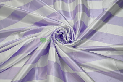 2" Stripe Charmeuse Satin Print Table Runners