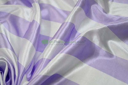 2" Stripe Charmeuse Satin Print Table Runners