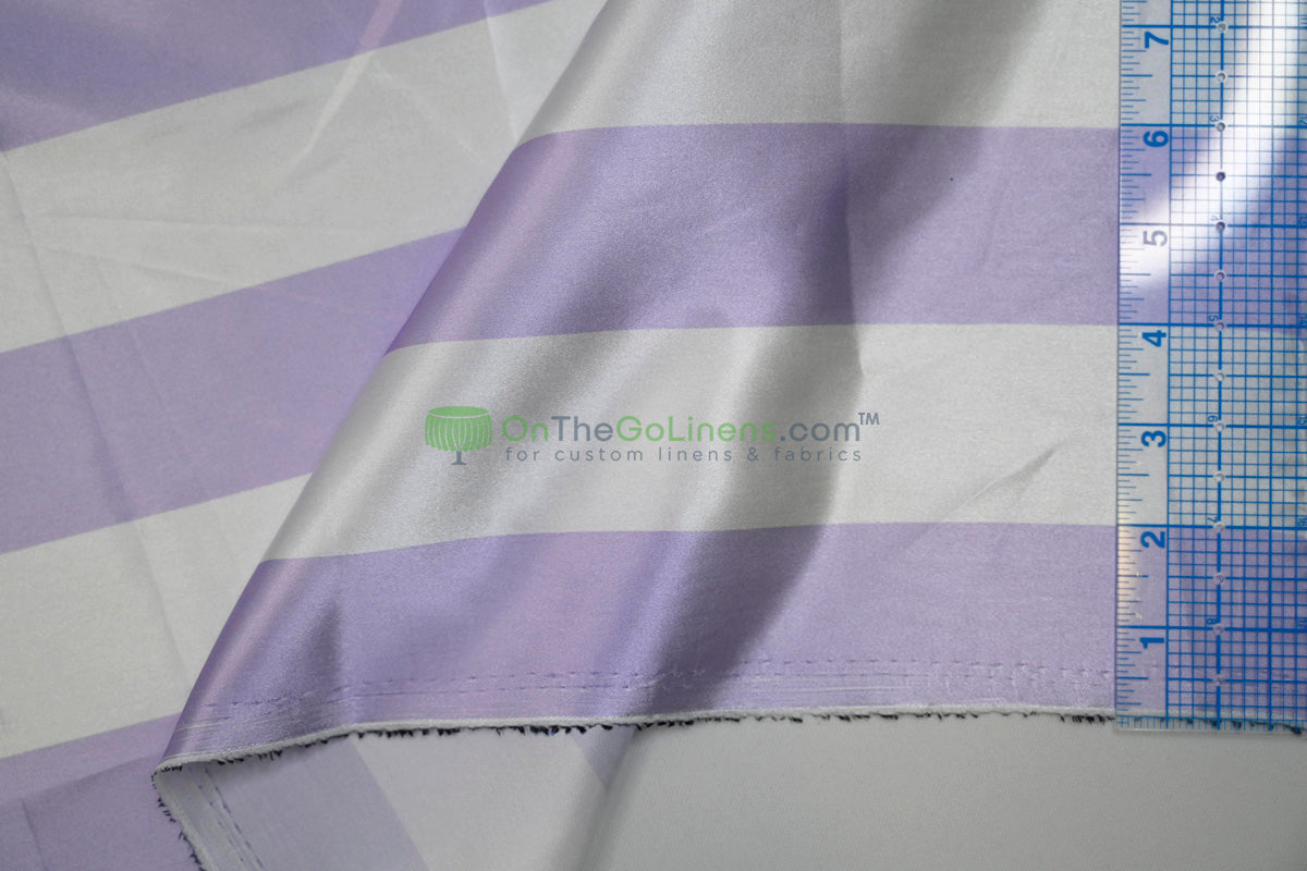 2" Stripe Charmeuse Satin Print Table Runners