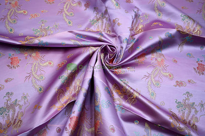 45" Chinese Brocade Dragon Fabric by the Yard | Chinese Dragon Fabric | Multiple Colors