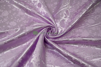 Floral Jacquard Satin Fabric by the Yard | Isabella Floral Jacquard | 60 Wide | Rose Jacquard Satin Fabric |