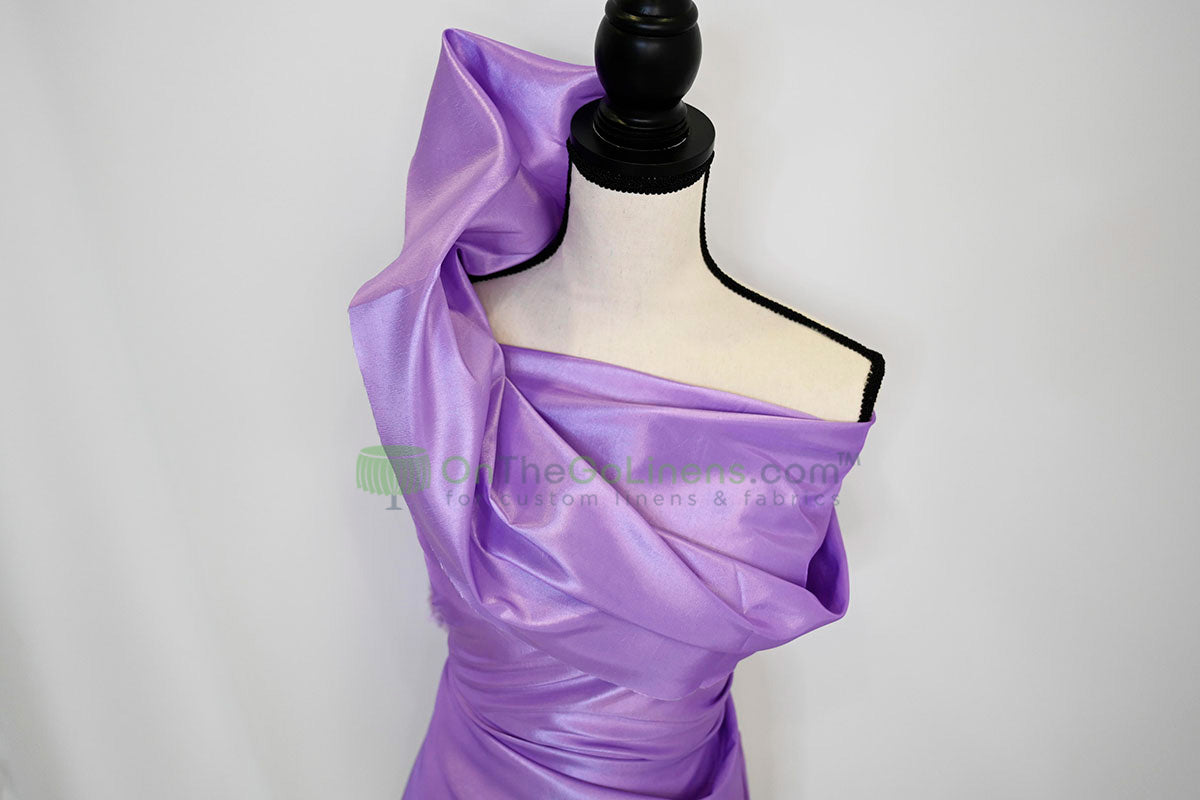 Taffeta Fabric by the Yard | Non Stretch Taffeta | 60" Wide | 75 Colors Available | Wholesale Bolt Available |
