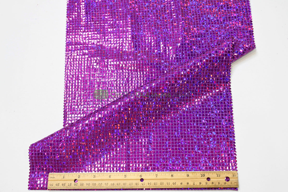 Holographic Mini Square Sequins Fabric | 54” Wide | Lightweight Sparkle for Costumes & Dancewear
