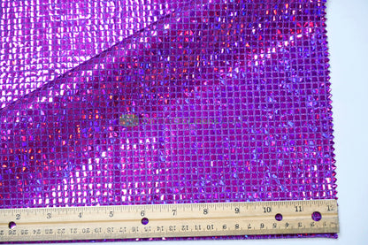 Holographic Mini Square Sequins Fabric | 54” Wide | Lightweight Sparkle for Costumes & Dancewear