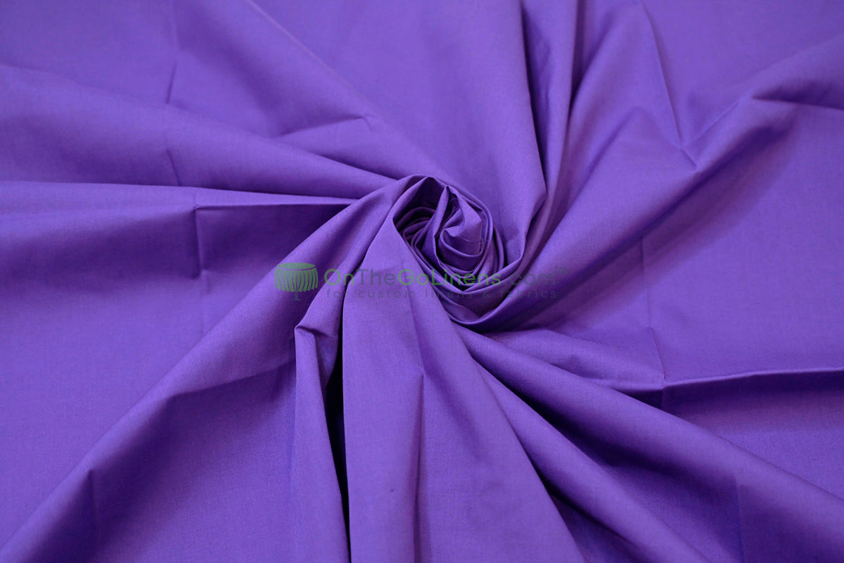 Woven Poly Cotton Broadcloth Fabric by the Yard | Polycotton Fabric | Multiple Colors | 60" Wide | 80/20 Blend |