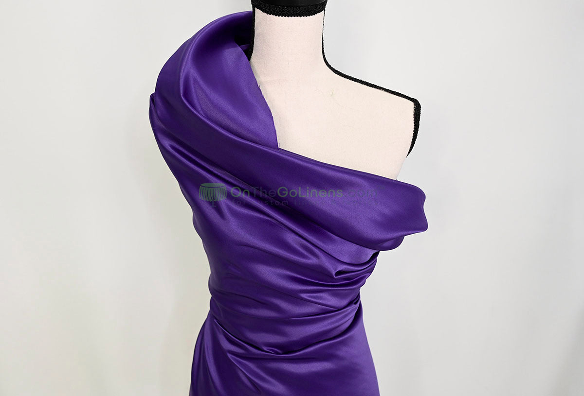 Lamour Satin Fabric by the Yard & Bolt | 100% Polyester Semi Dull Heavy Satin Fabric | 60" Wide | Multiple Colors |