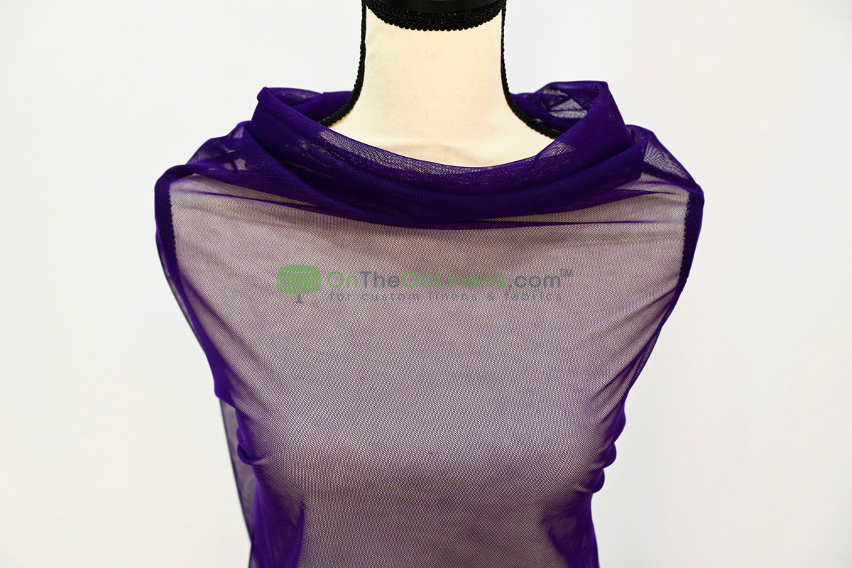 Power Mesh Spandex Fabric by the Yard | 60" Wide | Multiple Colors | 80/20 Nylon Spandex Blend |