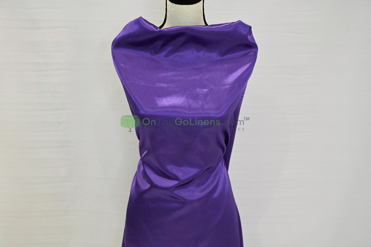 Stretch Charmeuse Fabric by the Yard | Silky Soft Stretch Satin Fabric | 4% Spandex | Multiple Colors |