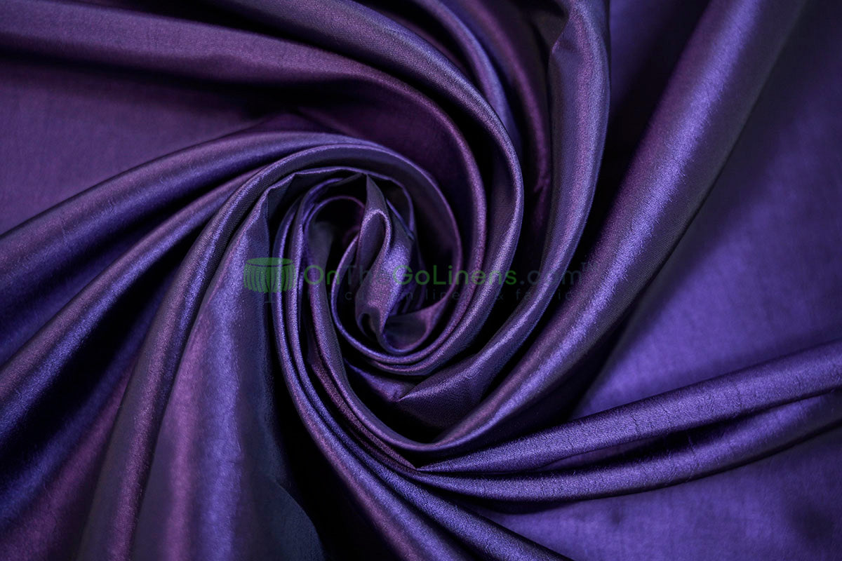 Taffeta Fabric by the Yard | Non Stretch Taffeta | 60" Wide | 75 Colors Available | Wholesale Bolt Available |