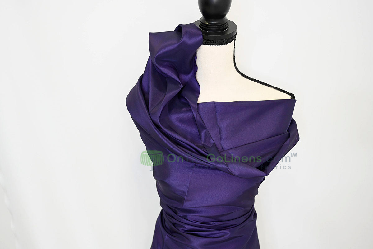 Taffeta Fabric by the Yard | Non Stretch Taffeta | 60" Wide | 75 Colors Available | Wholesale Bolt Available |
