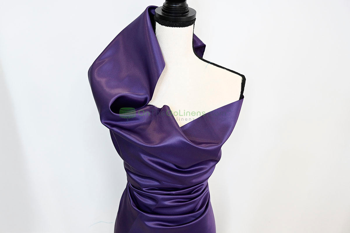Lamour Satin Fabric by the Yard & Bolt | 100% Polyester Semi Dull Heavy Satin Fabric | 60" Wide | Multiple Colors |