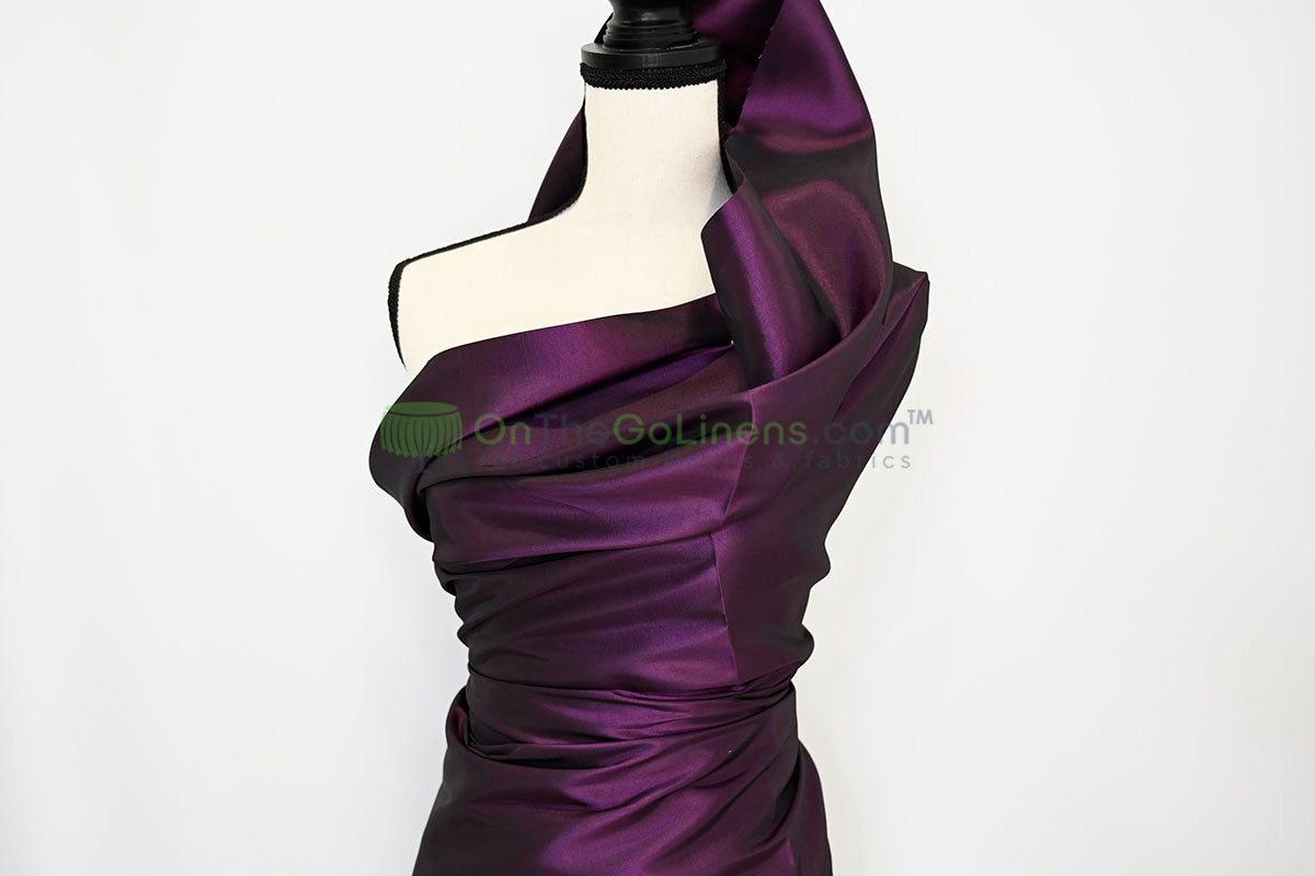 Taffeta Fabric by the Yard | Non Stretch Taffeta | 60" Wide | 75 Colors Available | Wholesale Bolt Available |
